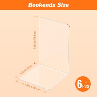 Foto 2 | Foto 2 | Sujetalibros Dooiclear Acrílico Transparente 6 Unidades Para Libros Pesados - Venta Internacional.