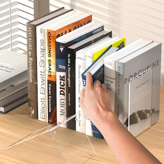 Foto 5 | Foto 5 | Sujetalibros Dooiclear Acrílico Transparente 6 Unidades Para Libros Pesados - Venta Internacional.