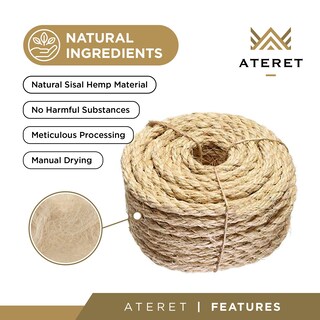 Foto 2 | Foto 2 | Cuerda De Sisal Ateret De Fibra Natural De 3/8 Pulgadas X 100 Pies Para Interiores Y Exteriores - Venta Internacional.