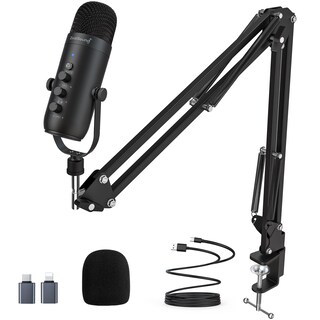 Foto 1 | Foto 1 | Micrófono Para Videojuegos Zealsound K66 Usb Con Boom Arm Negro - Venta Internacional.