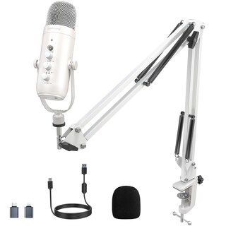 Foto 1 | Foto 1 | Micrófono Para Videojuegos Zealsound K66 Usb Con Boom Arm Color Blanco - Venta Internacional.