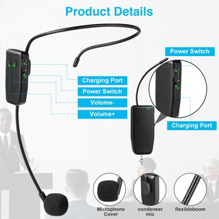 Foto 4 | Foto 4 | Sistema De Micrófono Inalámbrico Oxxyeeks Para 2 Personas Con Un Alcance De 50 M - Venta Internacional.