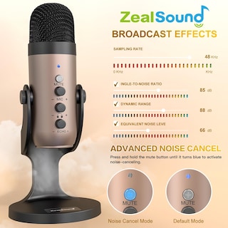 Foto 3 | Foto 3 | Micrófono Usb Zealsound Serie K66 Para Ordenador Pc Mac Ps4 Y 5 - Venta Internacional.
