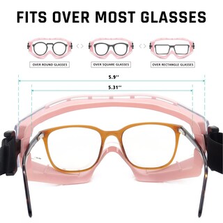 Foto 3 | Foto 3 | Gafas De Seguridad Uknow Antivaho Con Lentes Transparentes Sobre Gafas - Venta Internacional.