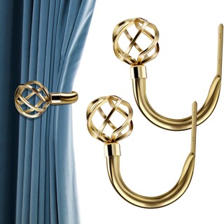 Foto 1 | Foto 1 | Soportes Para Cortinas Hikmlk Mirror De Metal Dorado 2 Unidades - Venta Internacional.