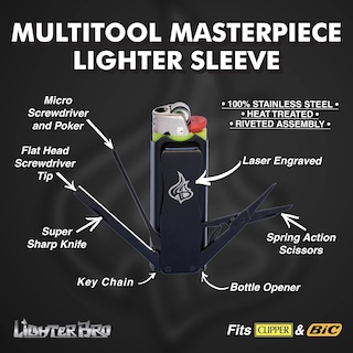 Foto 2 | Foto 2 | Estuche Multiherramienta Para Encendedor Lighterbro Stealth Black De Acero Inoxidable - Venta Internacional.