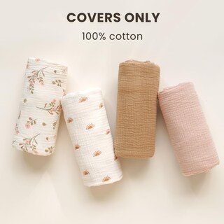 Foto 2 | Foto 2 | Funda Para Tumbona Konssy  100% Algodón  Muselina  Paquete De 2 Unidades  Camel Sun - Venta Internacional.