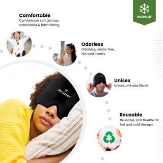 Foto 2 | Foto 2 | Gorra Para Aliviar La Migraña Migrelief Ice Cap 360 Cubierta Para La Cabeza Y Los Ojos - Venta Internacional.