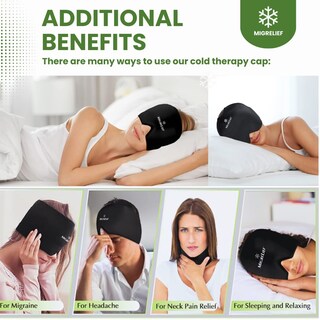 Foto 3 | Foto 3 | Gorra Para Aliviar La Migraña Migrelief Ice Cap 360 Cubierta Para La Cabeza Y Los Ojos - Venta Internacional.