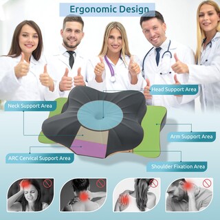 Foto 2 | Foto 2 | Almohada Cervical Donama Contour Espuma Viscoelástica Soporte Para Cuello - Venta Internacional.