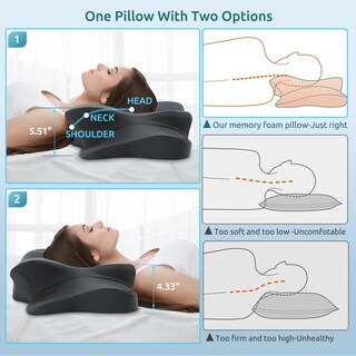 Foto 4 | Foto 4 | Almohada Cervical Donama Contour Espuma Viscoelástica Soporte Para Cuello - Venta Internacional.