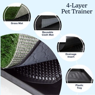 Foto 5 | Foto 5 | Almohadilla Para Orinar Con Césped Artificial Para Cachorros Petmaker 16 X 20 Pulgadas Con Bandeja - Venta Internacional.