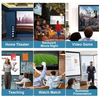 Foto 6 | Foto 6 | Pantalla De Proyector Towond Portátil De 120 Pulgadas Con Soporte 16:9 4k Hd+ - Venta Internacional.