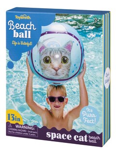 Foto 1 | Foto 1 | Pelota De Playa Inflable Toysmith Space Cat Para Niños Y Niñas A Partir De 3 Años - Venta Internacional.