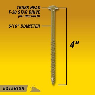 Foto 4 | Foto 4 | Tornillos De Retención Para Construcción Power Pro 47877 5/16-18 X 4 Bronce - Venta Internacional.