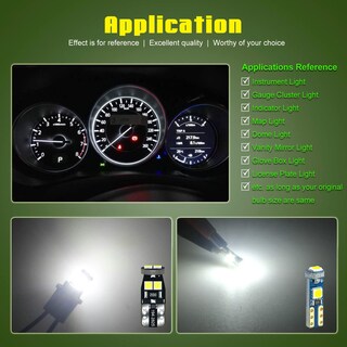 Foto 6 | Foto 6 | Bombilla Led Dodofun T5 T10 12 V 320 Lm Blanca Para Cuadro De Instrumentos - Venta Internacional.