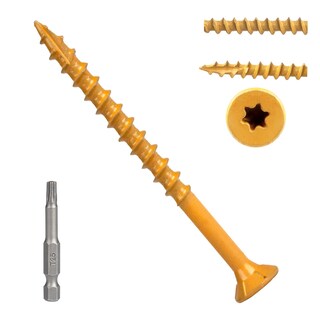 Foto 1 | Foto 1 | Tornillos De Cubierta Fmjdnls De 6 35 Cm 100 Unidades #10 × 6 35 Cm Recubiertos De Epoxi Color Canela - Venta Internacional.