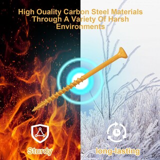 Foto 5 | Foto 5 | Tornillos De Cubierta Fmjdnls De 6 35 Cm 100 Unidades #10 × 6 35 Cm Recubiertos De Epoxi Color Canela - Venta Internacional.