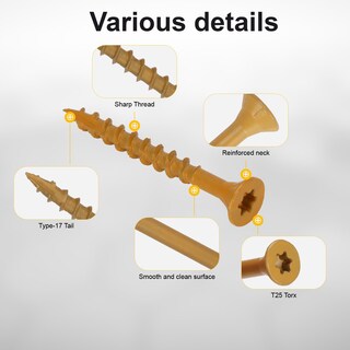 Foto 2 | Foto 2 | Tornillos De Cubierta Bobibbi #8 X 1-5/8 Pulgadas T25 Star Torx Drive 2 27 Kg - Venta Internacional.