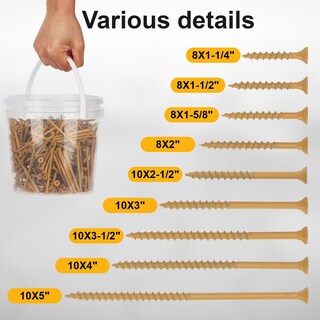 Foto 3 | Foto 3 | Tornillos De Cubierta Bobibbi #8 X 1-5/8 Pulgadas T25 Star Torx Drive 2 27 Kg - Venta Internacional.