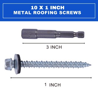 Foto 2 | Foto 2 | Tornillos Metálicos Para Techos Bhtop 400 Piezas 10 X 2 54 Cm Con Arandela Epdm - Venta Internacional.