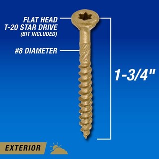Foto 6 | Foto 6 | Tornillos Para Madera Power Pro 195995 48607 #8 X 4 4 Cm Con Revestimiento Epoxi - Venta Internacional.