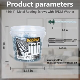 Foto 3 | Foto 3 | Tornillos Metálicos Para Techos Bobibbi 10 X 6 35 Cm Color Verde 250 Unidades - Venta Internacional.