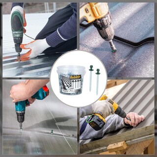 Foto 4 | Foto 4 | Tornillos Metálicos Para Techos Bobibbi 10 X 6 35 Cm Color Verde 250 Unidades - Venta Internacional.