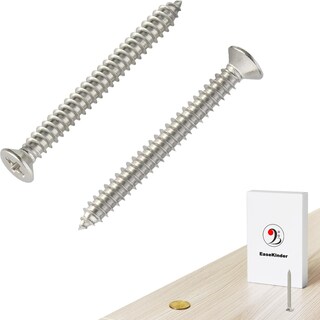 Foto 1 | Foto 1 | Tornillos Para Madera Easekinder 304 De Acero Inoxidable #10 X 2 (35 Piezas) - Venta Internacional.
