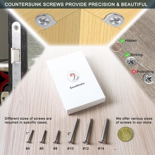 Foto 3 | Foto 3 | Tornillos Para Madera Easekinder 304 De Acero Inoxidable #10 X 2 (35 Piezas) - Venta Internacional.