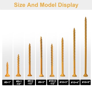 Foto 3 | Foto 3 | Tornillos De Cubierta Fmjdnls 5 Cm Madera #8 × 5 Cm 200 Unidades Revestidos De Epoxi Color Canela - Venta Internacional.