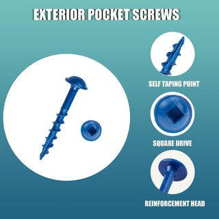 Foto 2 | Foto 2 | Tornillos De Bolsillo Lupanter #8 × 2-1/2 Pulgadas 300 Unidades Revestidos De Azul - Venta Internacional.