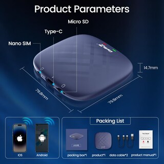 Foto 6 | Foto 6 | Carlinkit Tbox Plus Android 13.0 Carplay Box Para Carplay Con Cable - Venta Internacional.