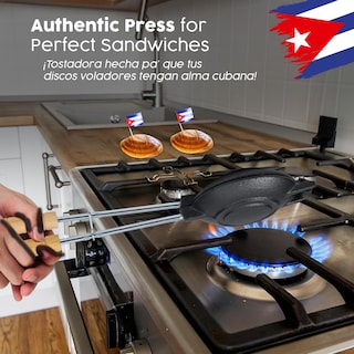 Foto 2 | Foto 2 | Prensa Para Sándwiches Traditiontools Hierro Fundido Cubano Original X2 - Venta Internacional.