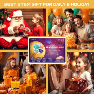 Foto 6 | Foto 6 | Kit De Excavación Pibex Gemstone Desentierra 30 Rocas Y Minerales Y 6 Planetas - Venta Internacional.