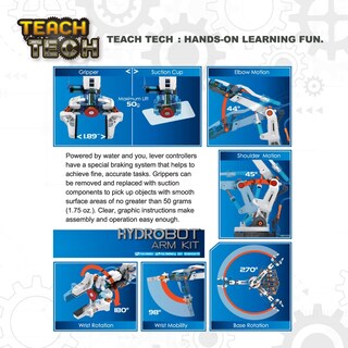 Foto 3 | Foto 3 | Hydrobot Arm Kit Teach Tech Hydraulic Stem Juguete Para Niños Mayores De 12 Años - Venta Internacional.