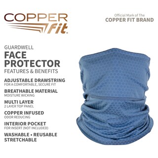 Foto 2 | Foto 2 | Funda Para Rostro Y Cuello Unisex Color Azul Con Ajuste De Cobre - Venta Internacional.