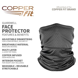 Foto 2 | Foto 2 | Funda Para La Cara Y El Cuello Unisex Con Ajuste De Cobre Guardwell - Venta Internacional.