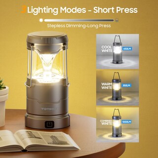 Foto 3 | Foto 3 | Farol De Camping Wdtpro Recargable 65 Led 1000 Lúmenes 3 Modos - Venta Internacional.