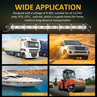 Foto 6 | Foto 6 | Barra De Luces Led Zmoon 12 Pulgadas Fila De Señales 80 W 8000 Lúmenes Para Todo Terreno - Venta Internacional.