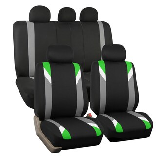 Foto 1 | Foto 1 | Juego Completo De Fundas Para Asientos De Coche Fh Group Para Coche Con Respaldo Bajo Color Verde - Venta Internacional.