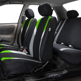 Foto 2 | Foto 2 | Juego Completo De Fundas Para Asientos De Coche Fh Group Para Coche Con Respaldo Bajo Color Verde - Venta Internacional.