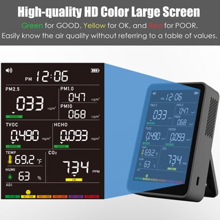 Foto 3 | Foto 3 | Monitor De Calidad Del Aire Xoopon 16 En 1 Para Interiores Pm2.5 Co2 Tvoc Hcho - Venta Internacional.
