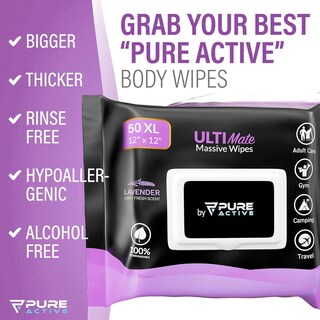 Foto 6 | Foto 6 | Toallitas Corporales Pure Active Xl Para Rostro Y Cuerpo Paquete De 50 - Venta Internacional.
