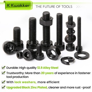 Foto 5 | Foto 5 | Kit Surtido De Tuercas Y Tornillos Kwokker Kwokker M3-m6 1160 Piezas - Venta Internacional.