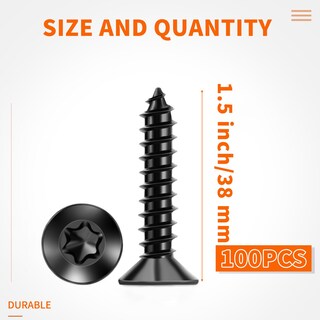 Foto 2 | Foto 2 | Tornillos Para Madera Tpohh #10 X 3 8 Cm De Cabeza Plana Torx/star 18-8 Ss - Venta Internacional.