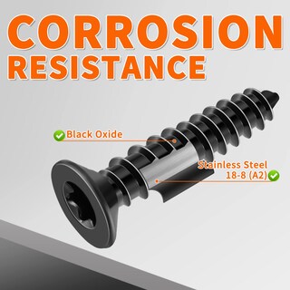 Foto 3 | Foto 3 | Tornillos Para Madera Tpohh #10 X 3 8 Cm De Cabeza Plana Torx/star 18-8 Ss - Venta Internacional.