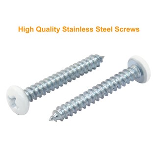 Foto 3 | Foto 3 | Tornillos Lifcratms #6 X 1 Cabeza Plana De Acero Inoxidable Blanco (120) - Venta Internacional.