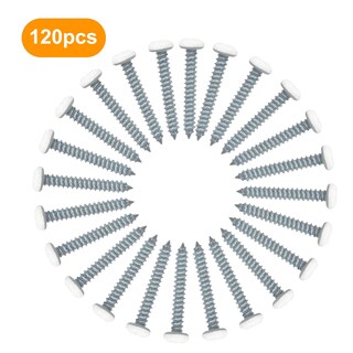 Foto 5 | Foto 5 | Tornillos Lifcratms #6 X 1 Cabeza Plana De Acero Inoxidable Blanco (120) - Venta Internacional.