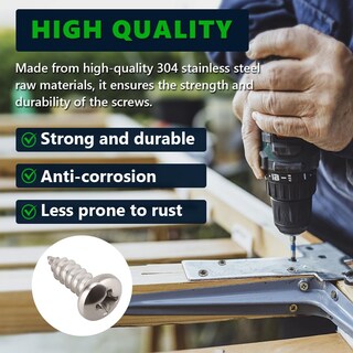 Foto 6 | Foto 6 | Tornillos Para Madera Roycemart De Acero Inoxidable 304 (18-8) #8 X 1 Paquete De 200 - Venta Internacional.